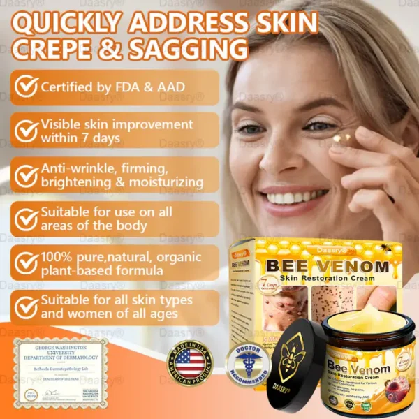 Daasry® "Dermal Gold" Botox Bee Venom Skin Restoration Cream